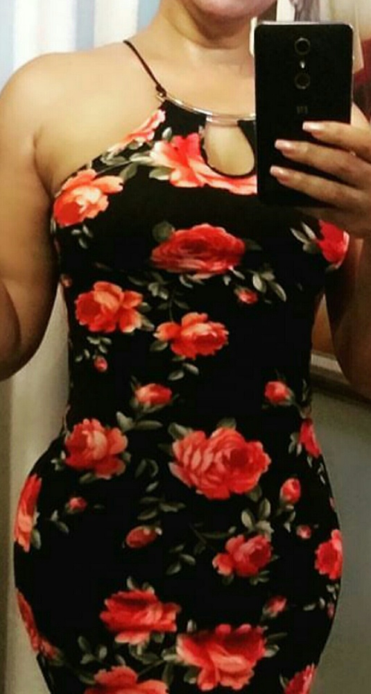 La Vie 89 Mini Floral Fitted Dress - Gold Collar